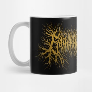 Faith over Fear death metal design (old gold) Mug